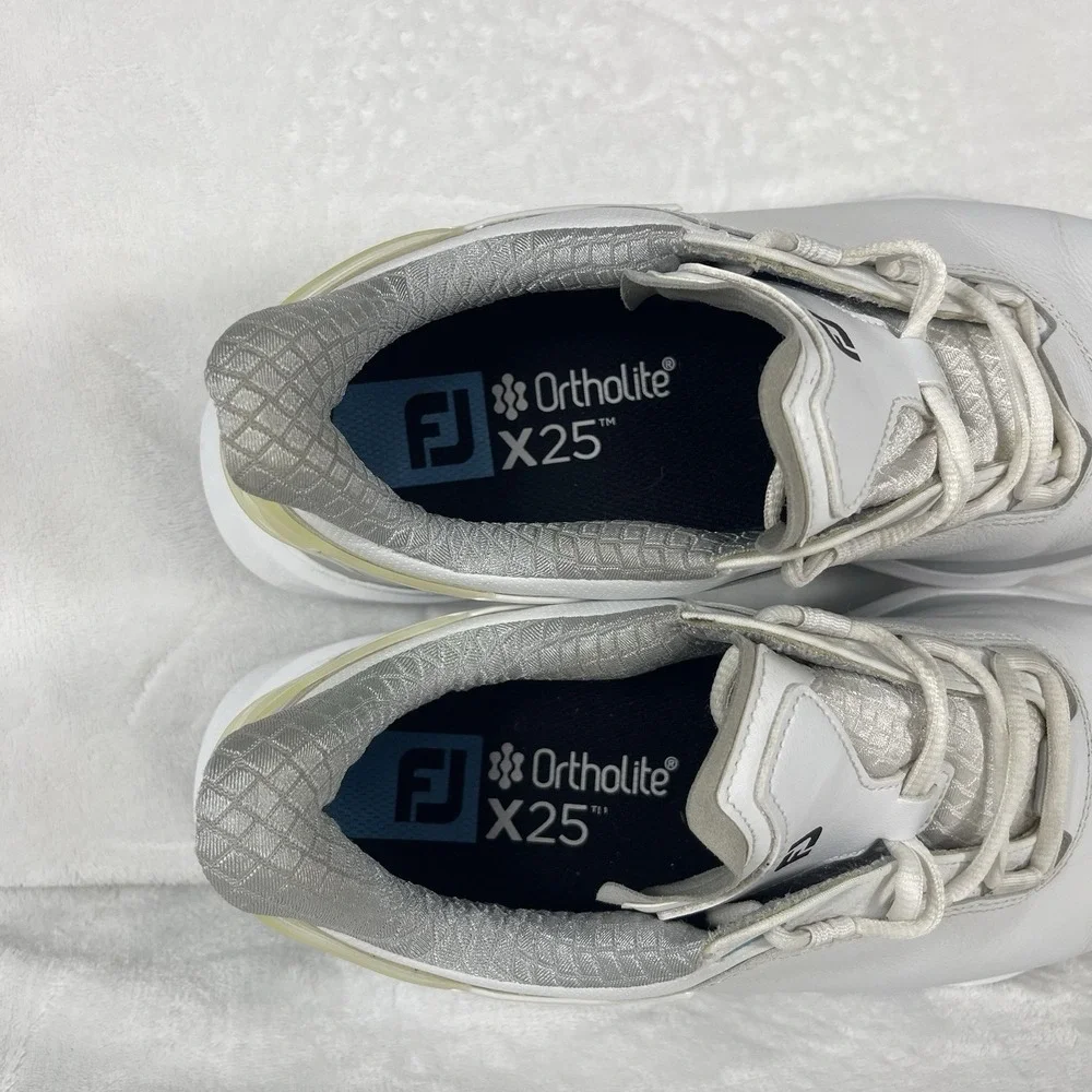 FootJoy Pro SLX Golf Shoes Mens 11 White Leather Spikeless Ortholight 56912